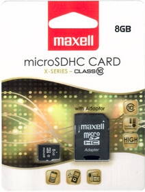 Maxell Micro SDHC 8GB Class 10+ adapter (yellow)