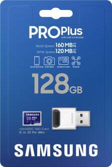 Samsung MicroSDXC 128 GB PRO Plus + USB adaptér