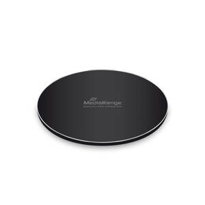 MediaRange Wireless fast charge pad for  smartphones, black