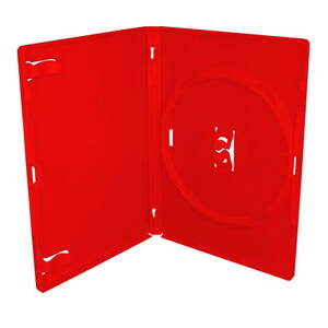 DVD-Box 14mm Single Red Amaray