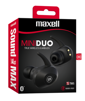 Maxell Earphone EB-BT MINI DUO TWS EARBUDS Black