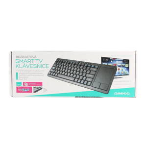 OMEGA KEYBOARD WIRELESS US FOR SMART TV + TOUCH PAD CZ BLACK [44422]