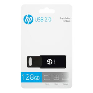 HP  USB Flash Drive 128 GB USB 2.0 BLACK