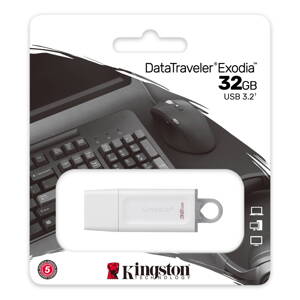 KINGSTON 32GB USB 3.2 Gen 1 DataTraveler Exodia  White