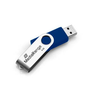 MediaRange USB 4GB flash drive 2.0 blue/silver