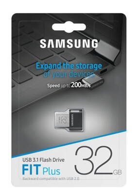 Samsung FIT Plus Gray USB 3.1 flash memory - 32GB 200Mb/s