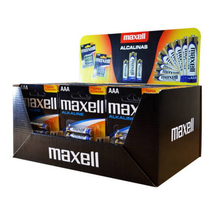 Maxell Alkaline AAA LR03 4PK Blister Display Carton (30)