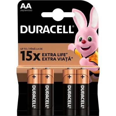 Duracell AA 1,5V alkalická batéria Lr6 (4)