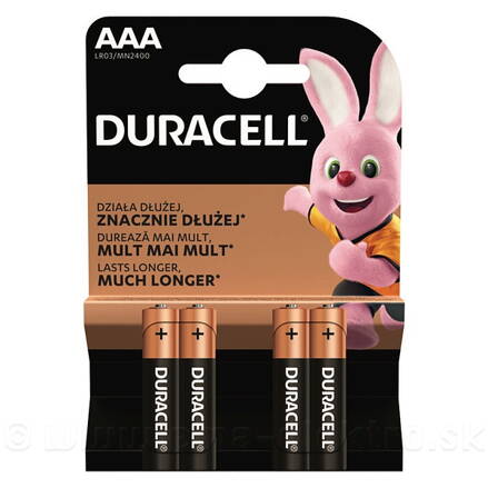 Duracell AAA 1,5V alkalická batéria Lr03 (4)