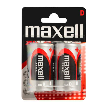 Maxell Zinkové batérie R20 Blister 2ks