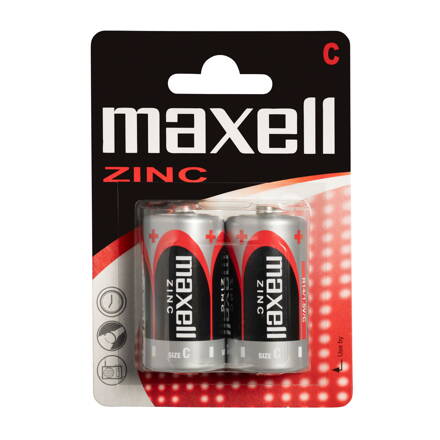 Maxell Zinkové batérie R14 2/Blister 