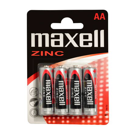 Maxell Zinkové batérie R6 AA Blister 4 PK
