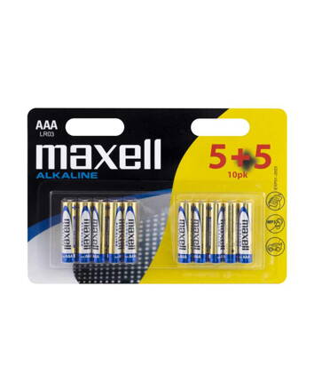 Maxell Alkáli elem LR 03 AAA Blister 10 Pk (5+5)