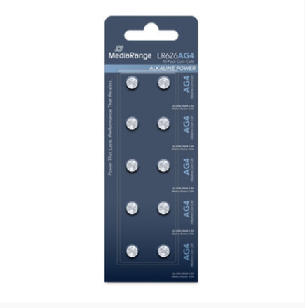 MediaRange Premium Alkalické batérie, AG4|LR626|1.5V, Pack 10