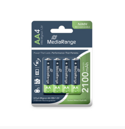 MediaRange nabíjacie batérie AA HR6  2100mAh