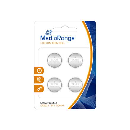 Mediarange Battery CR2025, 4PK