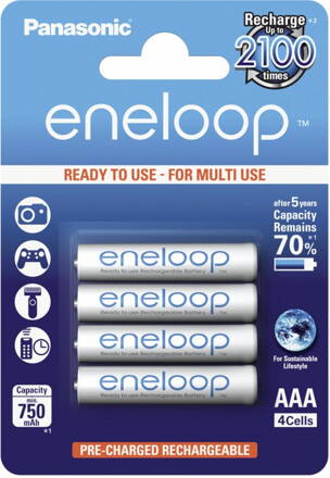Panasonic Eneloop R03/AAA 750mAh, 4 ks, Blister 