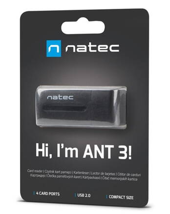 Natec ALL in One kártyaolvasó MINI ANT USB 2.0, M2 / microSD / MMC / Ms / RS-MMC / SD / T-Flash NCZ-0560