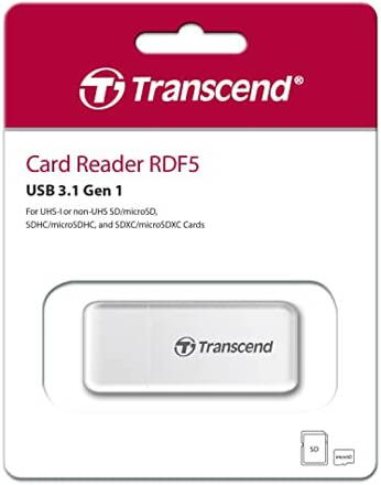 Transcend RDF5R externá čítačka pamäťových kariet USB 3.2 Gen 1 (USB 3.0) biela