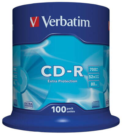 Verbatim CD-R 52X 700MB Cake 100