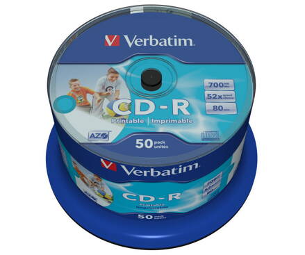 Verbatim CD-R 52X 700MB Print  NO ID Cake 50