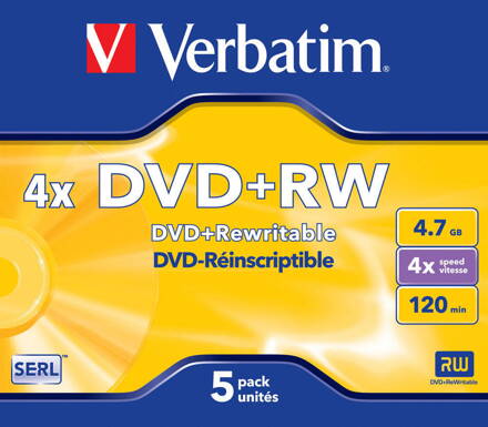 Verbatim DVD+RW 4x Jewel Case 1ks