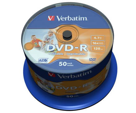 Verbatim DVD-R 16X 4,7GB Print NO ID Cake 50