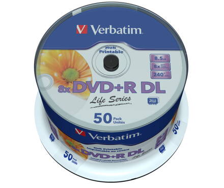 Verbatim DVD+R DL 8X 8,5GB Print Cake 50