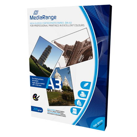 Mediarange Paper A3 High-Glossy 200G (50)