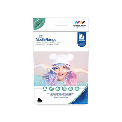 Mediarange Fotópapír 130X180mm magasfényű 220g, (50)
