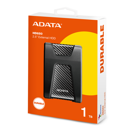 ADATA HD650 Durable externí HDD 1TB 2,5'' USB 3.1 Black