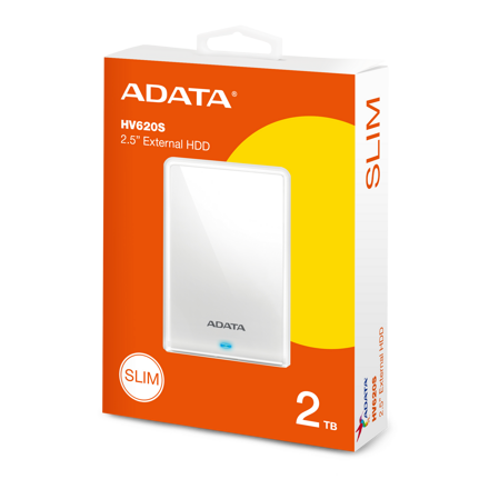 ADATA HV620 externí HDD 2TB 2.5'' USB 3.1, White