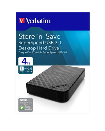 Verbatim HDD 4 TB 3,5" USB 3.0 Black