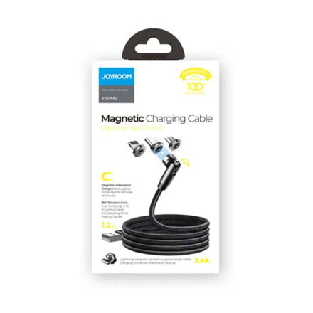  Joyroom magnetický nabíjací kábel 3v1 1,2 m S-1224X2 (čierny)