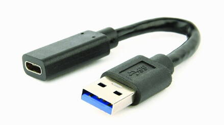 Gembird adaptér kábel USB 3.1 AM na typ C 10 cm, čierny