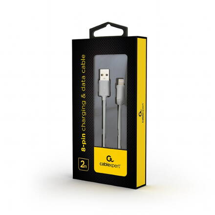 GEMBIRD Lightning kábel fehér  2 m CC-USB2-AMLM-2M-W