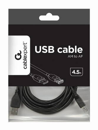 Gembird predlžovací kábel USB 2.0 AM - AF 4,5m