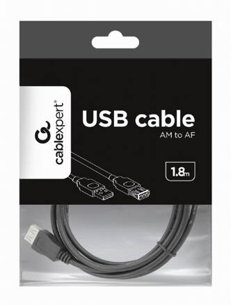 Gembird predlžovací kábel USB 2.0 AM - AF 1,8m