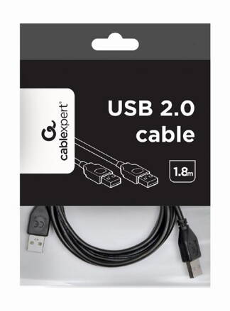 Gembird USB-A USB-A 2.0 kábel 1,8m čierny