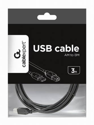 Gembird prepojovací USB kábel pre tlačiarne USB 2.0 AM-BM 3 m