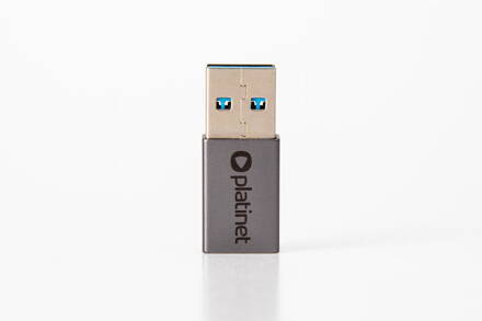 Platinet adaptér USB-A na USB-C, čierny
