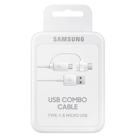 Samsung Combo dátový kábel EP-DG930DWEGWW, (Micro USB, Type-C), Biely
