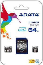 ADATA Premier Pro SDXC karta 64GB UHS-I Class 10