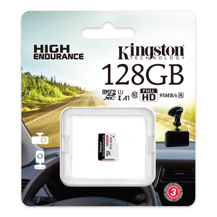 Kingston micro SDXC 128GB  High Endurance UHS-I U1 A1, 95/45 MB/s, class 10, bez adapteru 