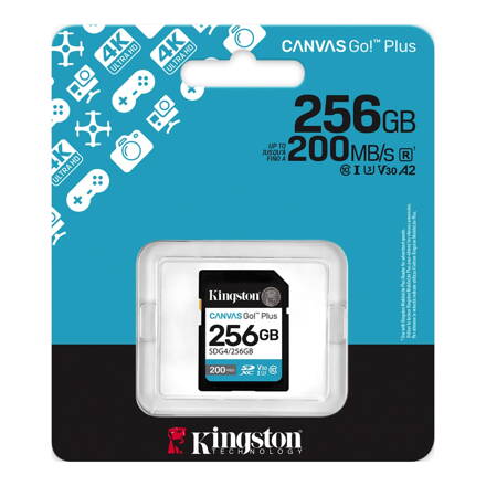 Kingston Canvas Go Plus 256 GB SDXC pamäťová karta UHS-I U3 200MB/s Class 10