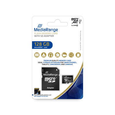 MediaRange microSDXC 128GB UHS-1 s adaptérom Trieda 10 