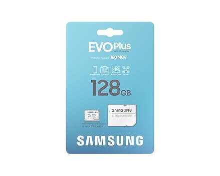 Samsung EVO Plus Micro SDXC 128GB + adaptér UHS-I U3  Class 10 160 MB/s