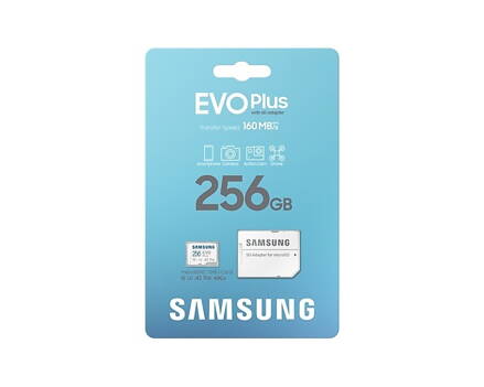 Samsung EVO Plus Micro SDXC 256GB + adaptér UHS-I U3  Class 10 160 MB/s