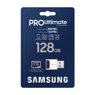Samsung PRO Ultimate micro SDXC 128GB+USB adaptér 200MB/s UHS-I U3  Class 10 