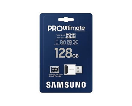 Samsung PRO Ultimate micro SDXC 128GB+USB adaptér 200MB/s UHS-I U3  Class 10 